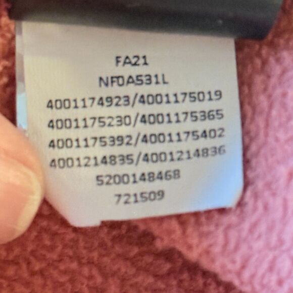 The North Face TKA Kataka 1/4 Zip Cropped Fleece Women's Sweater Faded Rose S - Picture 5 of 7